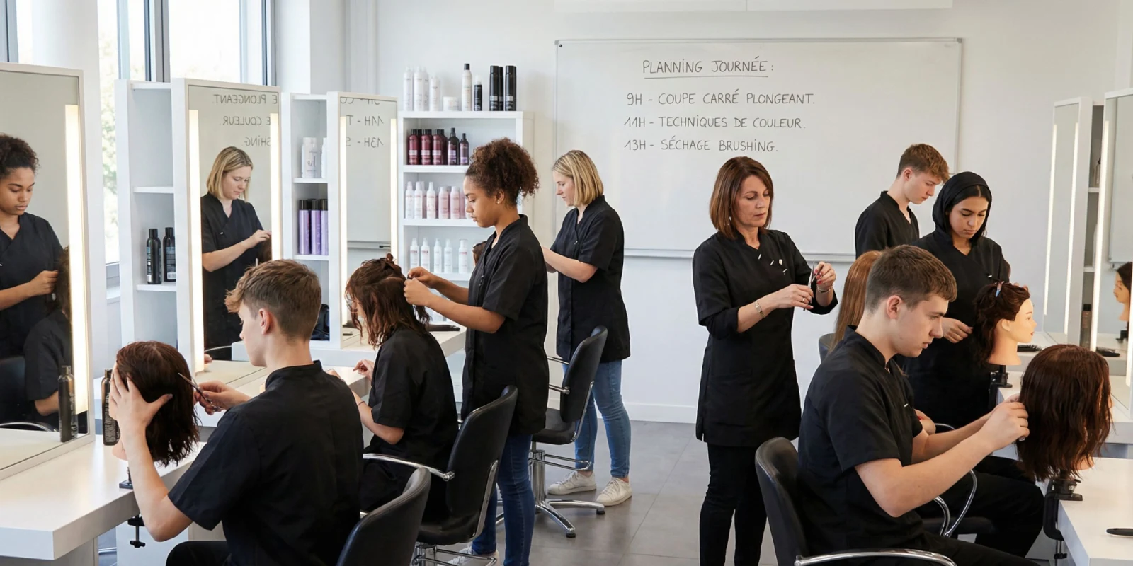 Journée Type en Bac Pro Coiffure : Ateliers, Cours et Stages Détaillés Journée Type en Bac Pro Coiffure : Ateliers, Cours et Stages Détaillés